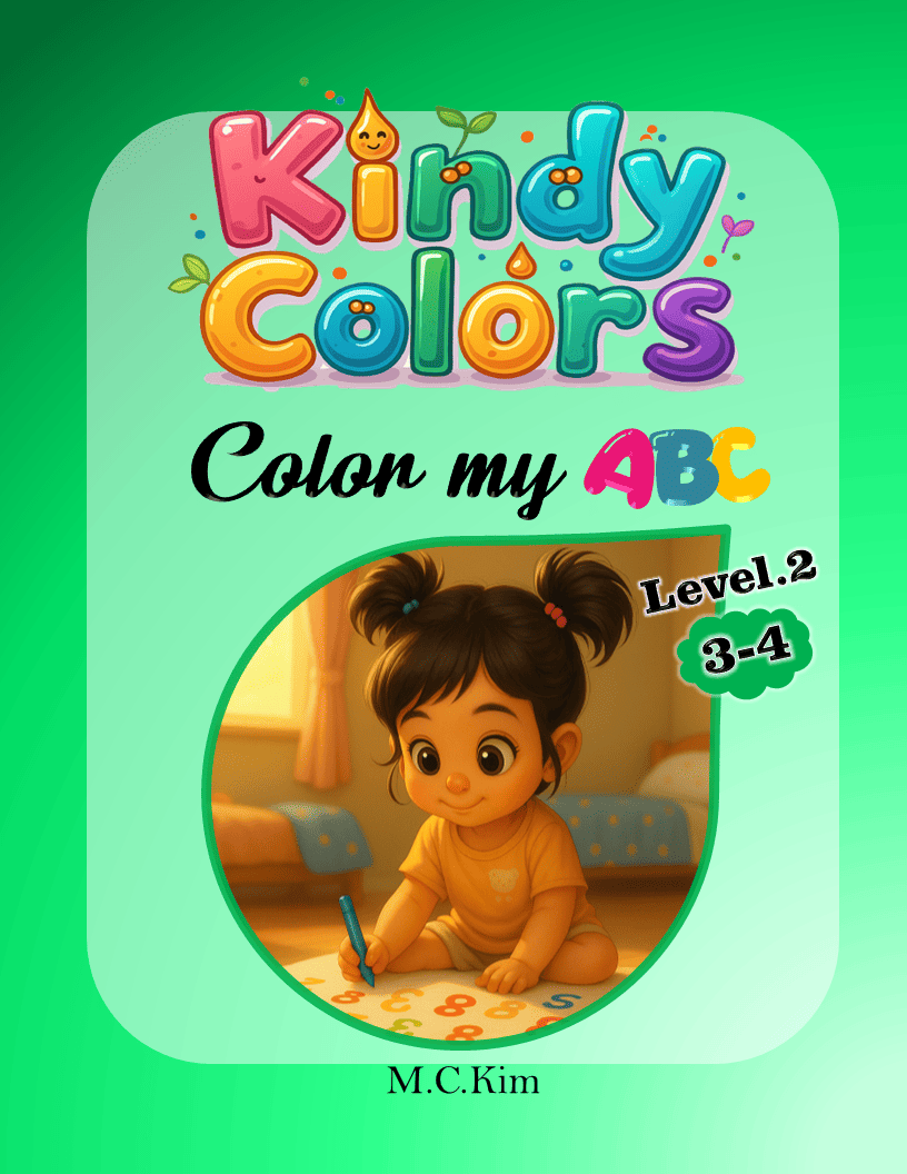 KindyColors Color my ABC Phonics Book Level 2 for Kids Ages 3-4
