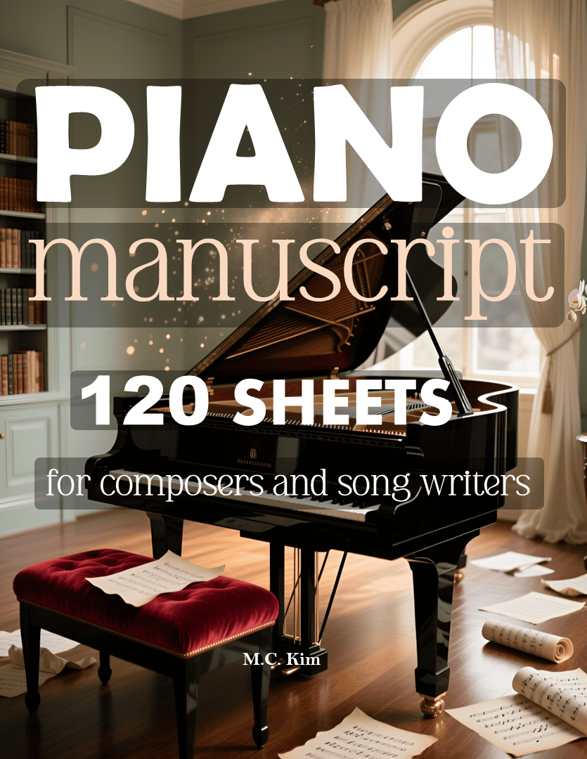 Zeriab 120 Sheets Advanced Piano Manuscript Notebook Cover