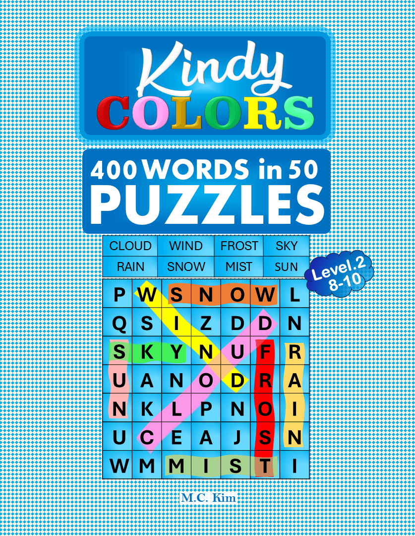 KindyColors Level 2 Word Search Puzzle Book for Kids Ages 8-10