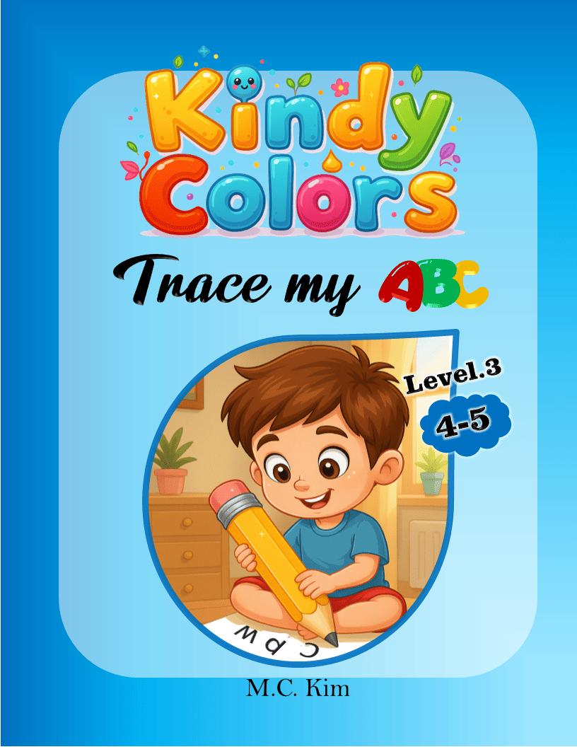 KindyColors Trace my ABC Handwriting Book Level 3 for Kids Ages 4-5