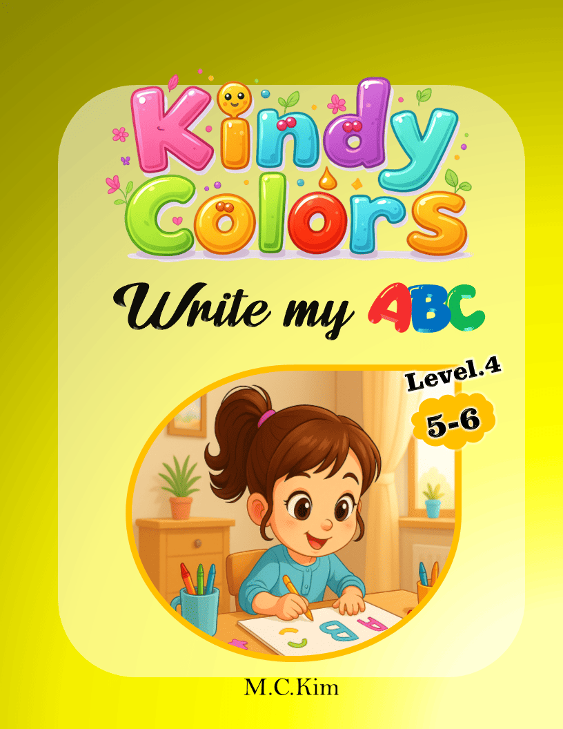 KindyColors Write my ABC Early Literacy Book Level 4 for Kids Ages 5-6